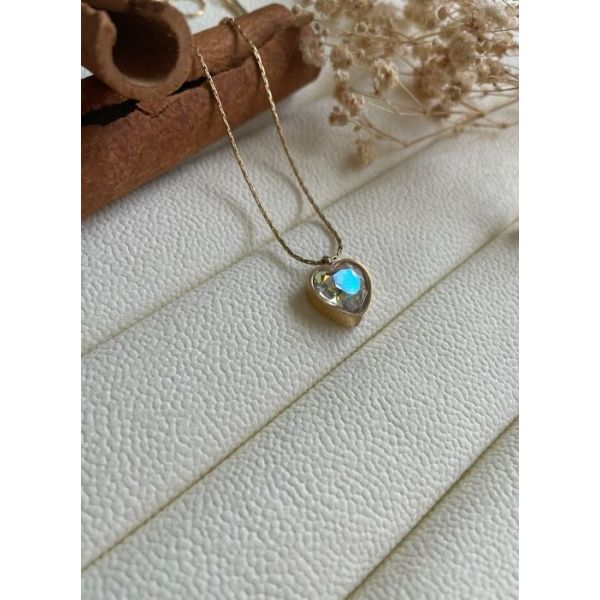 Collier coeur diamant