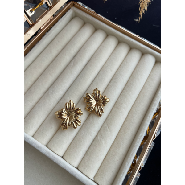 Boucle fleur Doré