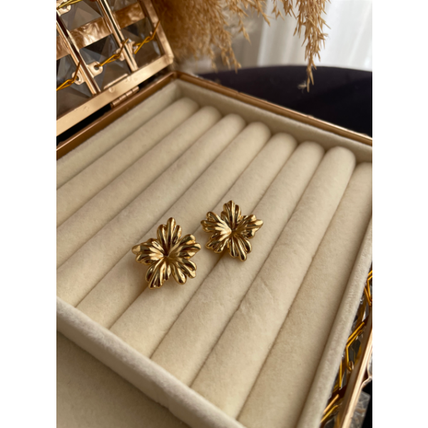 Boucle fleur Doré