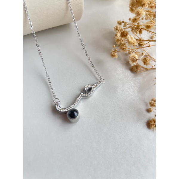 Collier Hob avec perle MAGIQUE AMOUR Argent