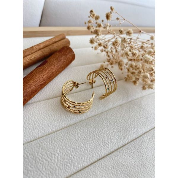 Boucles avec perles Multicouleurs