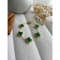 Bracelet cinq trèfles verts