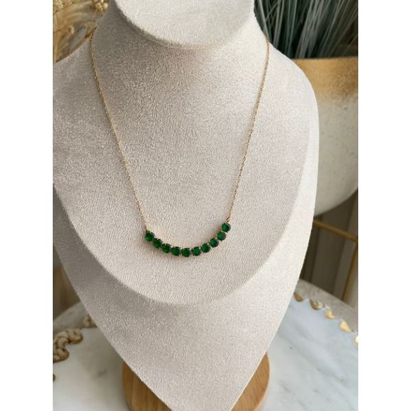 Collier Pierres Verte