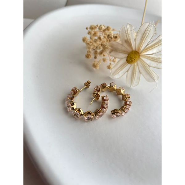 Créole avec strass Nude