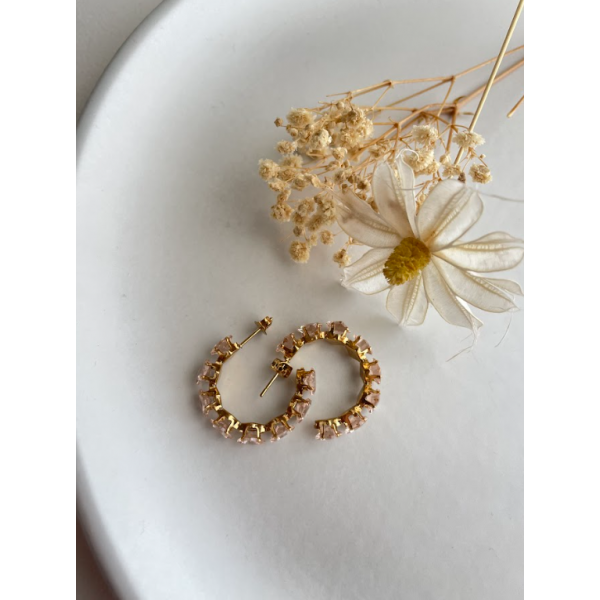 Créole avec strass Nude