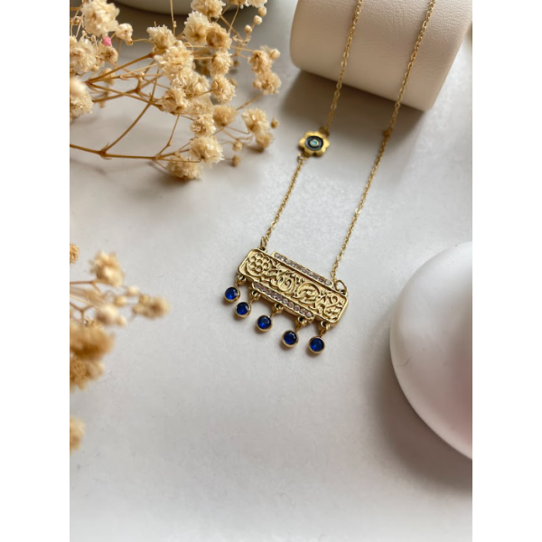 Collier Calligraphie avec cristaux