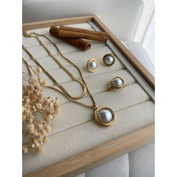 Parure la Perle Blanche
