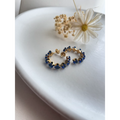 Créole avec strass Bleu