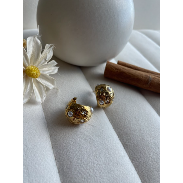 Mini Boucles avec des perles