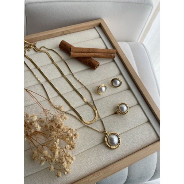 Parure la Perle Blanche