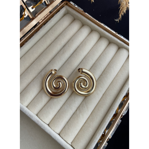 Boucle spirale Doré