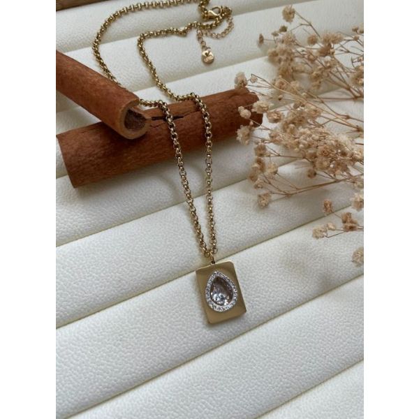 Collier livre diamant