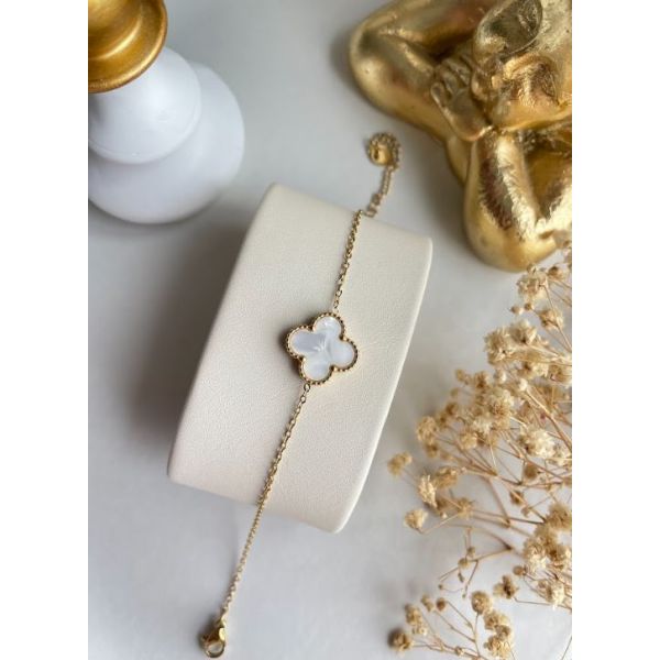 Bracelet Tréfle Blanc