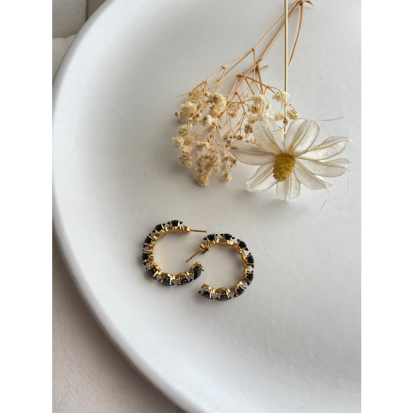 Créole avec strass Noir