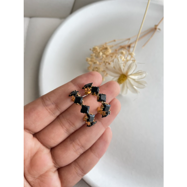 Créole avec strass Noir