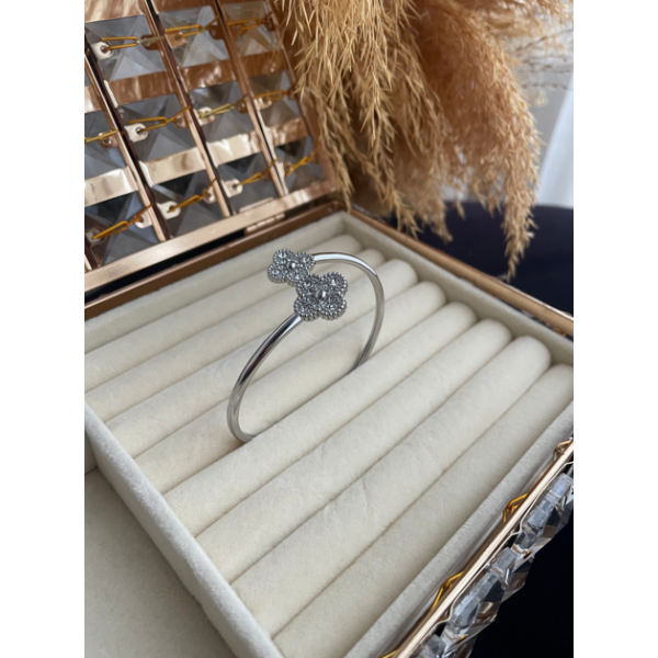 Gourmette Trèfle Argent