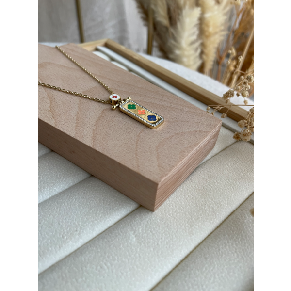 Collier Trèfle Coloré