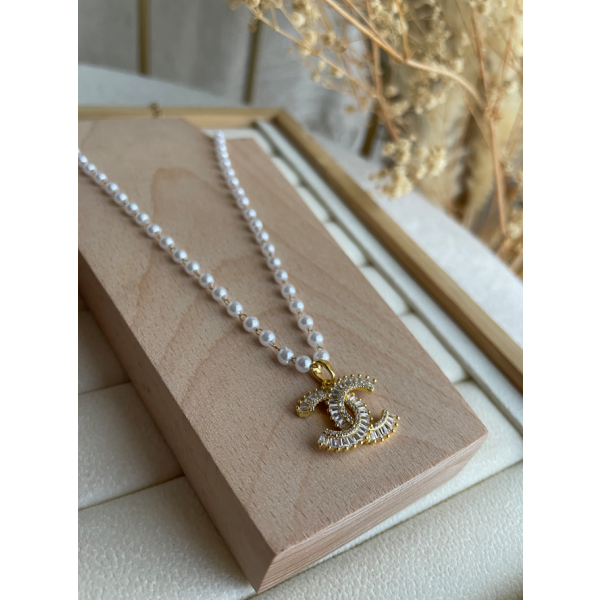 Collier Chanel Blanc