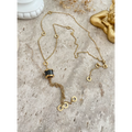 Collier 65CM avec Motif Rond Noir
