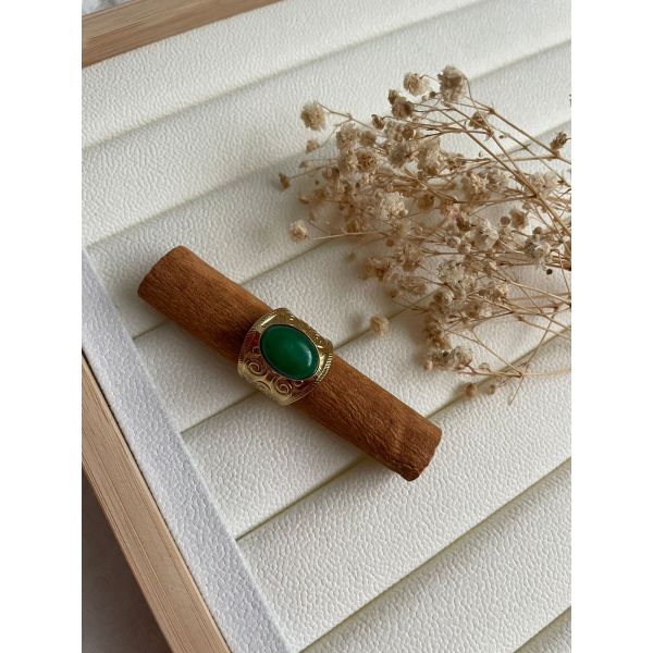 Bague pierre verte