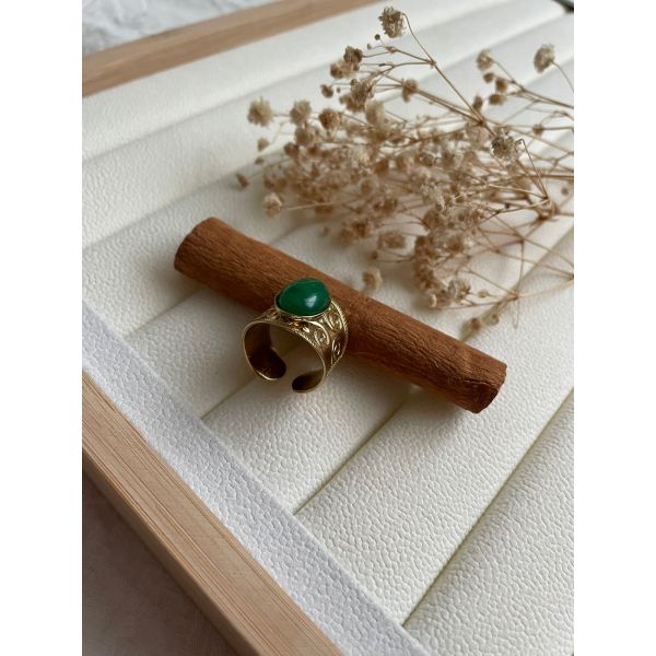 Bague pierre verte