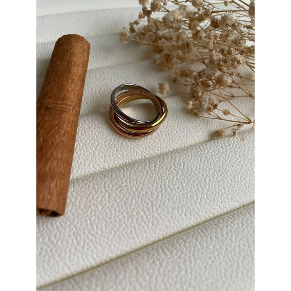 Bague 3 anneaux tricolore