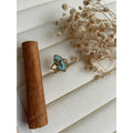 Bague serpent bleu turquoise