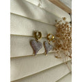 BOUCLES D’OREILLES CŒUR EN STRASS BLANC