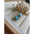 MINI BOUCLES D'OREILLES BLEU
