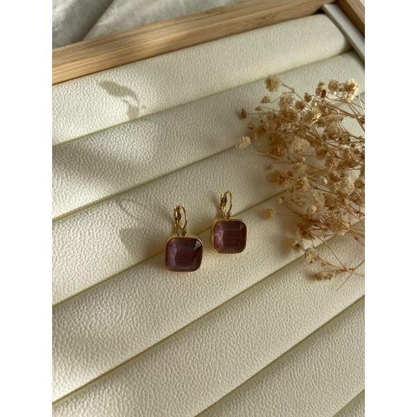 MINI BOUCLES D'OREILLES LILAS