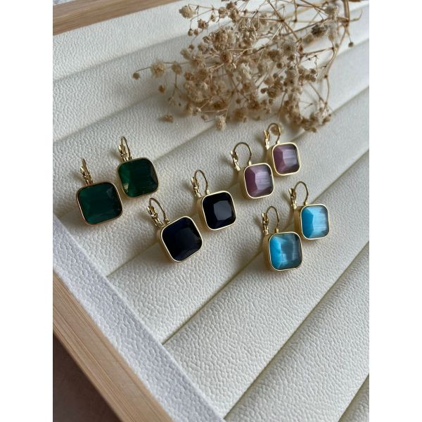 MINI BOUCLES D'OREILLES LILAS