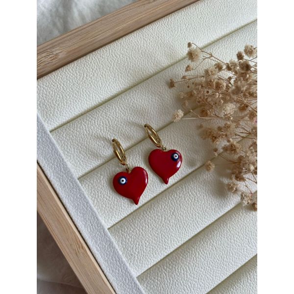 BOUCLES D’OREILLES AIN ROUGE