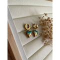BOUCLES D’OREILLES COEUR VERT
