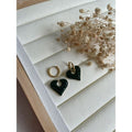 Boucle d'oreille Coeur VERT