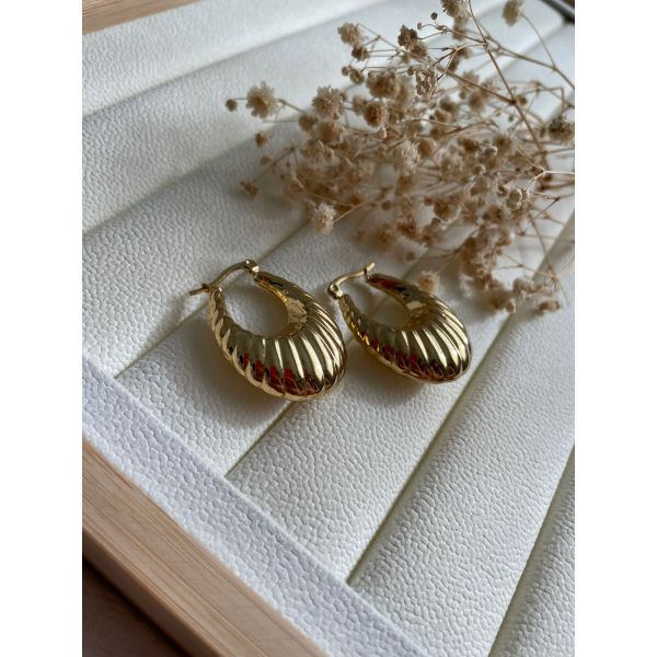 Boucle d'oreille Ovale Torsadés
