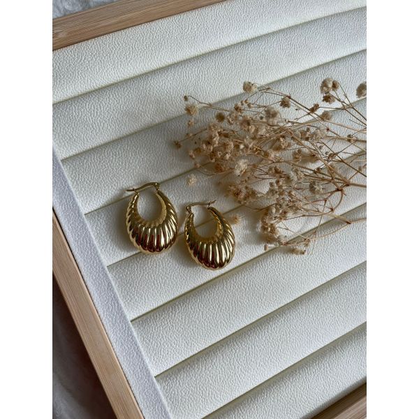 Boucle d'oreille Ovale Torsadés