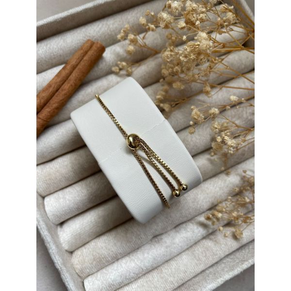Bracelet trèfle plat blanc et contour en zircons