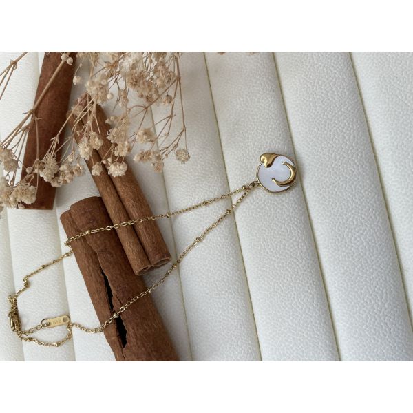 Collier coeur et lune