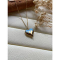 Collier coeur blue