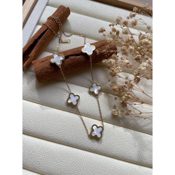 Collier cinque DAISY blanc
