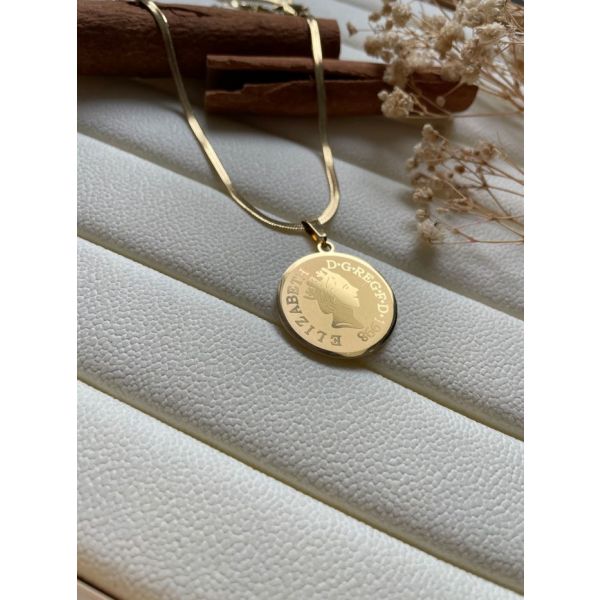 Collier pendentif elizabeth (doré)