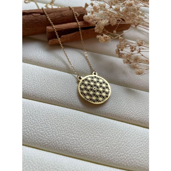 Collier avec pendentif de fleur de vie mandala