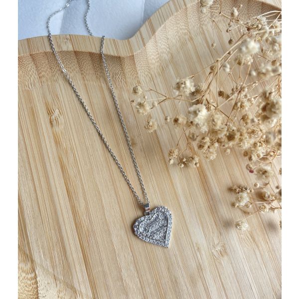 Collier Diamant Argent