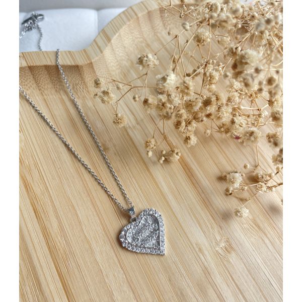 Collier Diamant Argent