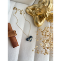 Collier avec pendentif Coeur Noir HOB
