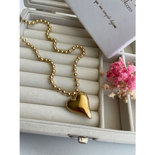 Collier Coeur Doré
