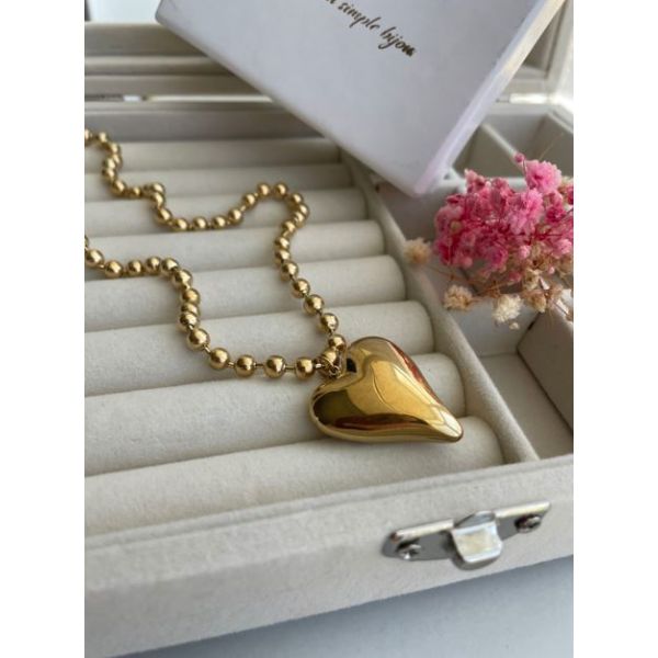 Collier Coeur Doré