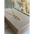 Collier pendentif avec contour de la Tunisie