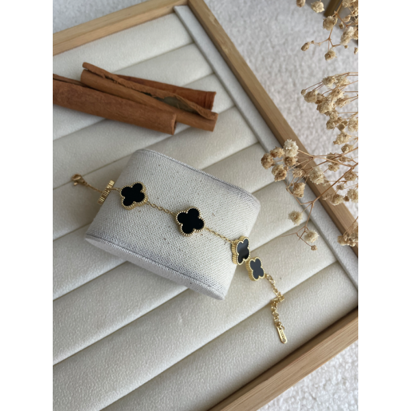 Bracelet Trèfle Noir