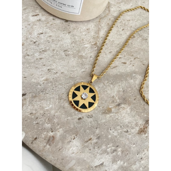 Collier 65CM Soleil Noir